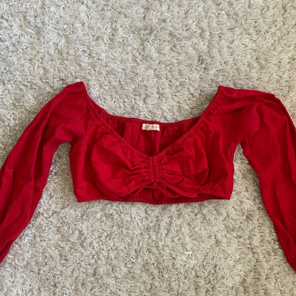 LA Hearts cropped long sleeve
